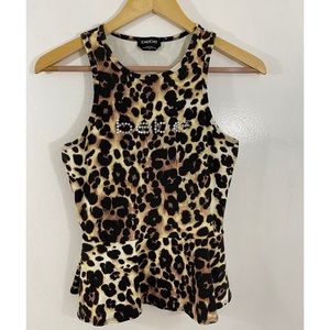 Bebe Women’s Animal Print Embroidery Top Size: S